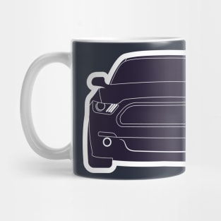 Sports Car Sticker front view vector illustration. Vehicle transportation icon concept. Sports racing car sticker design logo with shadow. Mug